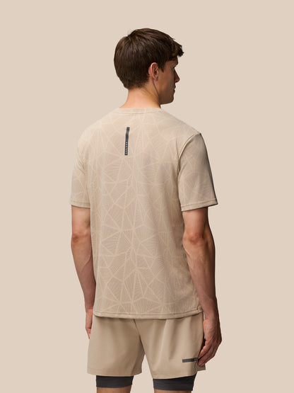 Flow Training Engineered Knit T-Shirt - Mushroom/Black