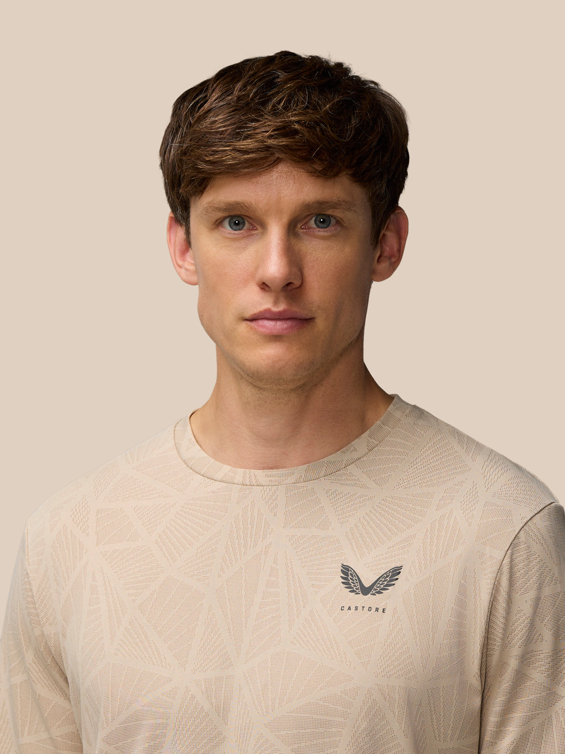 Flow Training Engineered Knit T-Shirt - Mushroom/Black