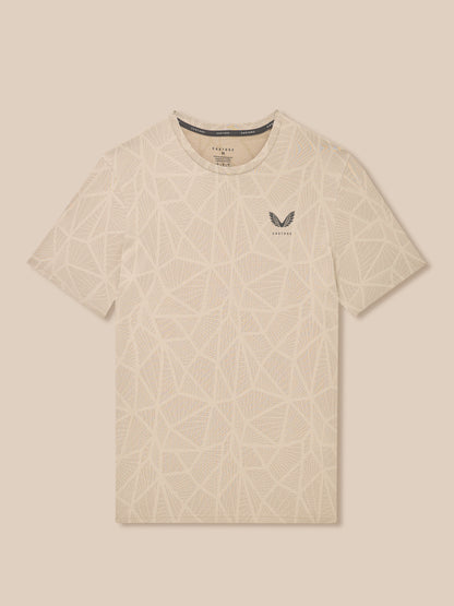 Flow Training Engineered Knit T-Shirt - Mushroom/Black
