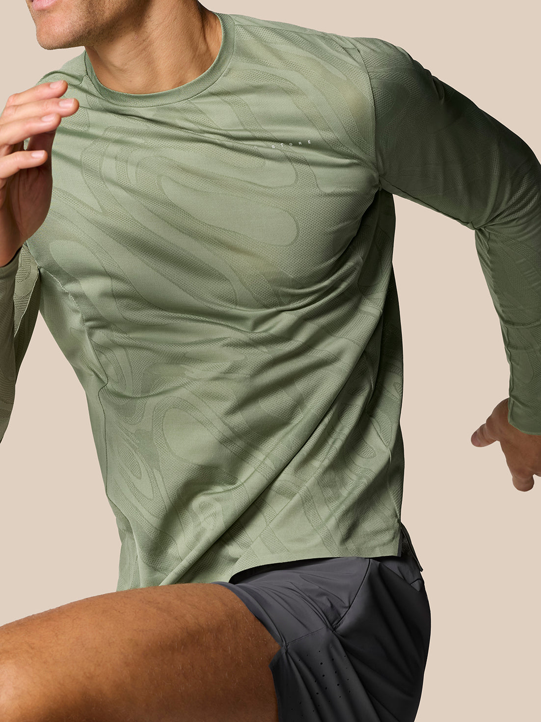 Zone Training LVS Long Sleeve Top - Thyme - Thyme