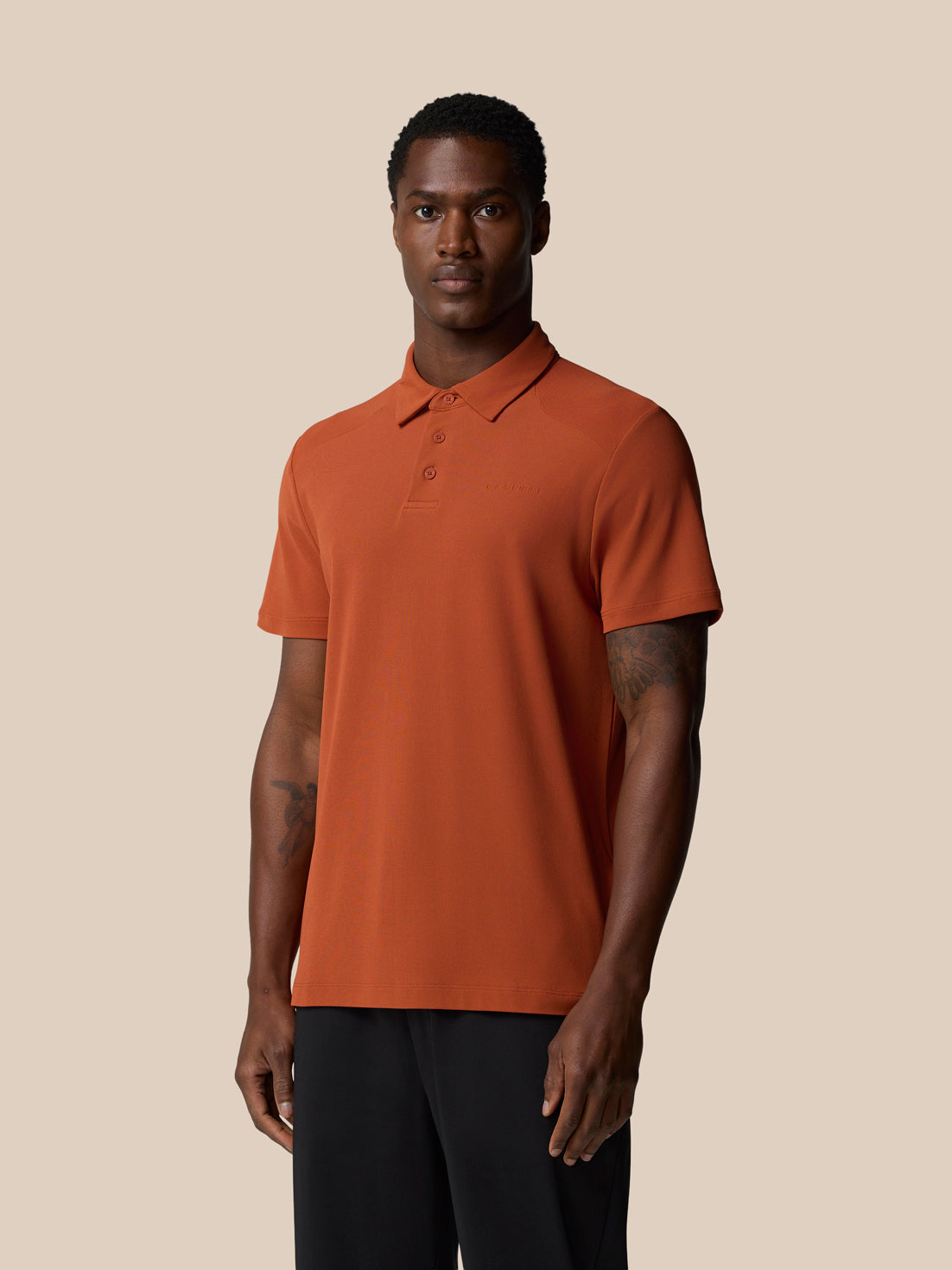 Elevated Lifestyle Polo Top - Dark Rust