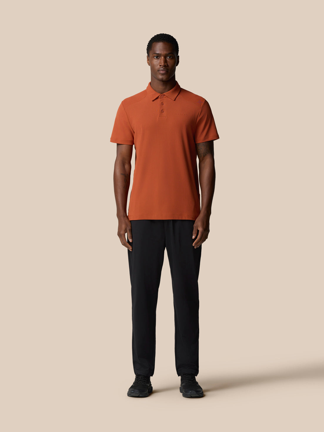 Elevated Lifestyle Polo Top - Dark Rust - Dark Rust/Dark Rust