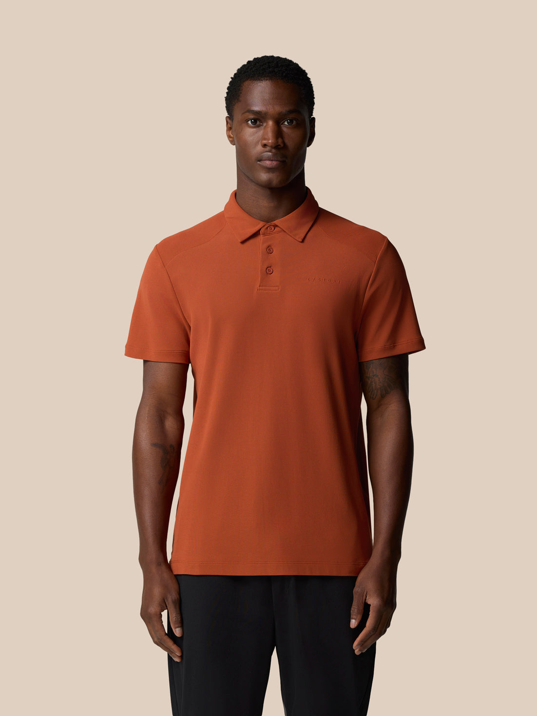 Elevated Lifestyle Polo Top - Dark Rust - Dark Rust/Dark Rust