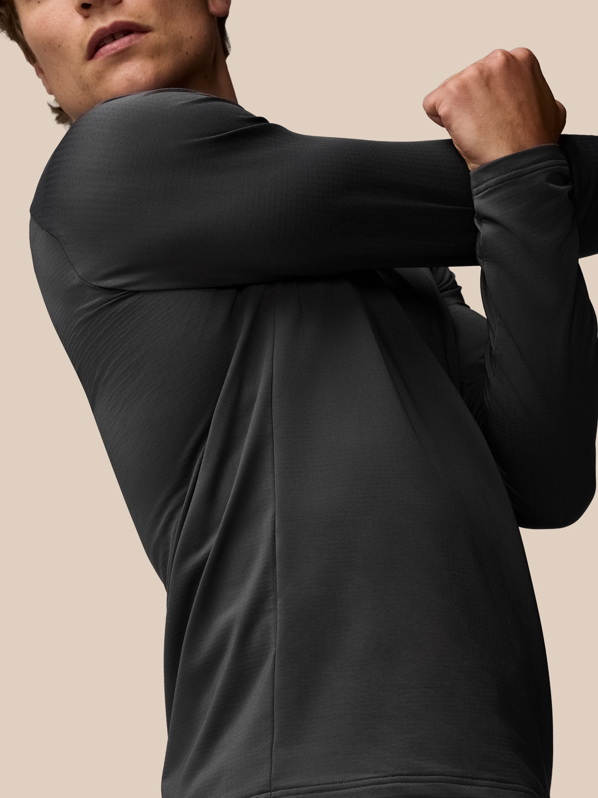 Apex Training Winterised 1/4 Zip Top - Charcoal - Gunmetal/Silver Reflective