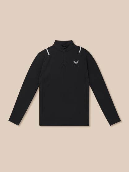 Apex Training 1/4 Zip Top - Black/Silver Reflective