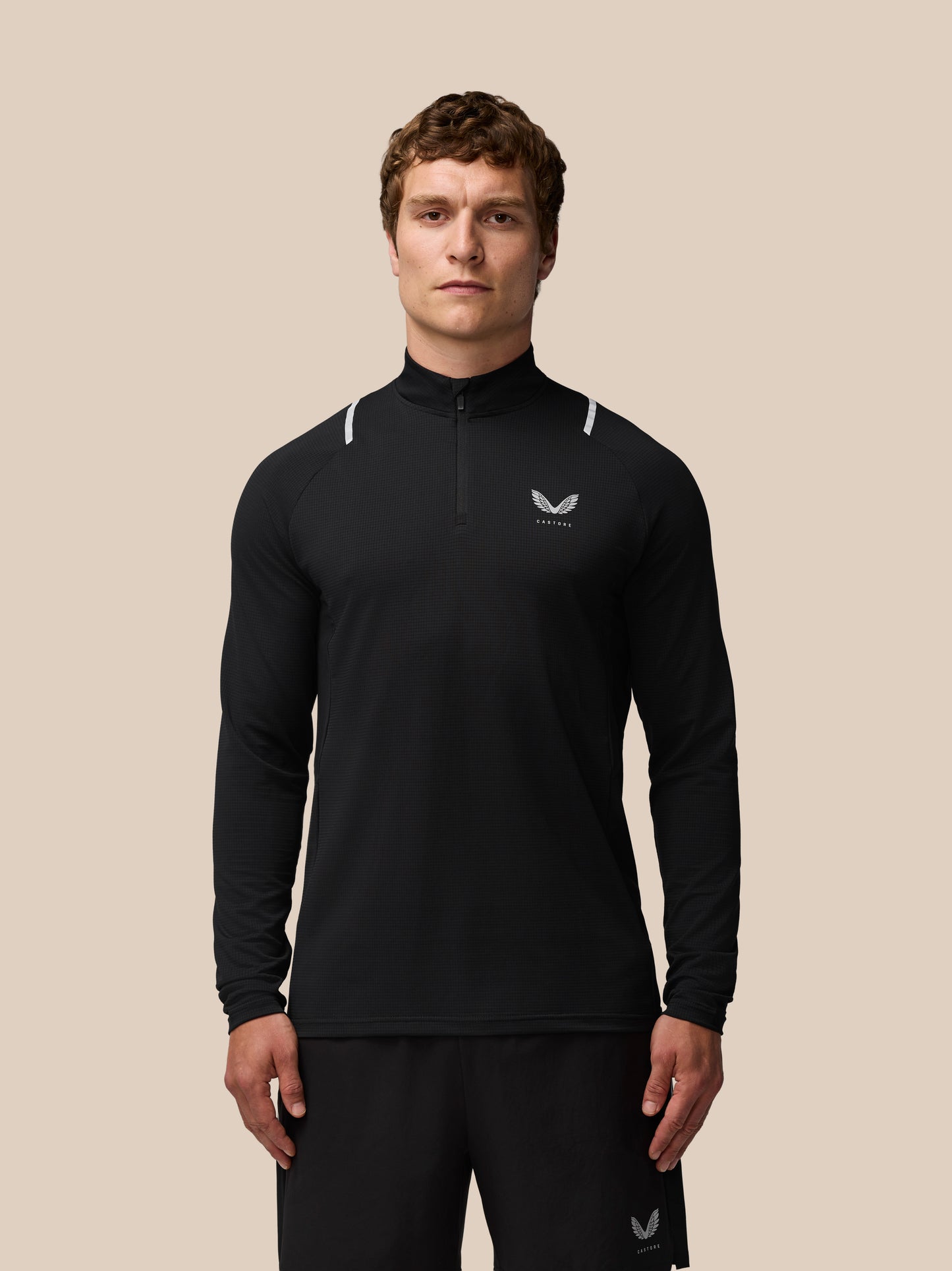 Apex Training 1/4 Zip Top - Black/Silver Reflective