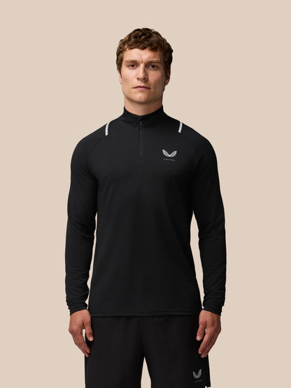 Apex Training 1/4 Zip Top - Black/Silver Reflective