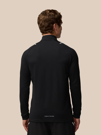 Apex Training 1/4 Zip Top - Black/Silver Reflective