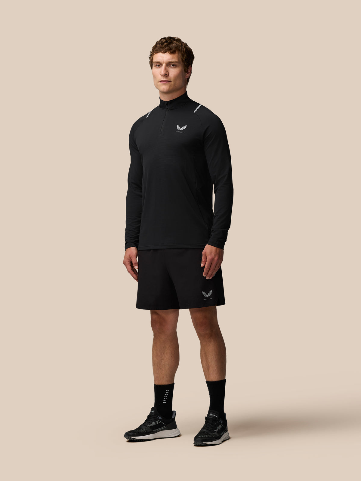 Apex Training 1/4 Zip Top - Black/Silver Reflective - Black