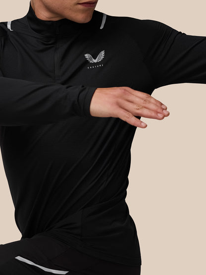 Apex Training 1/4 Zip Top - Black/Silver Reflective