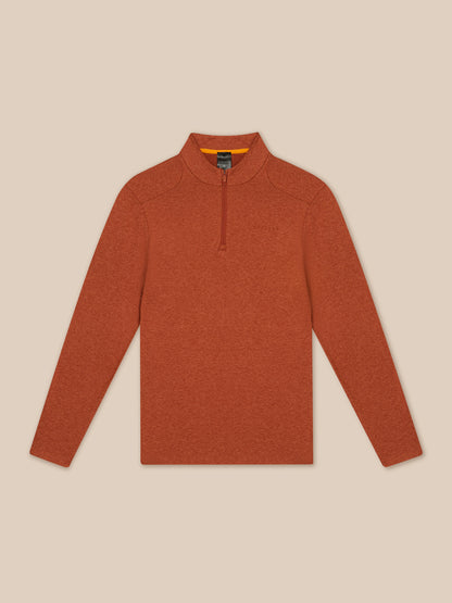 Elevated Lifestyle 1/4 Zip Top - Dark Rust