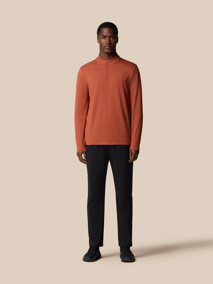 Elevated Lifestyle 1/4 Zip Top - Dark Rust