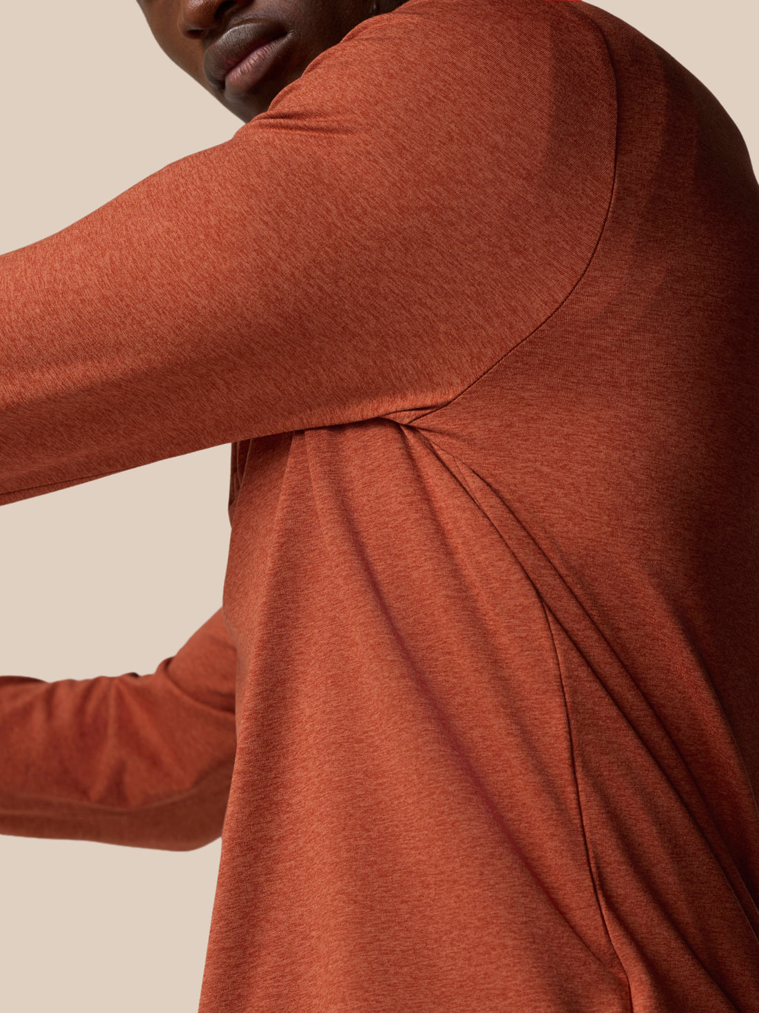 Elevated Lifestyle 1/4 Zip Top - Dark Rust