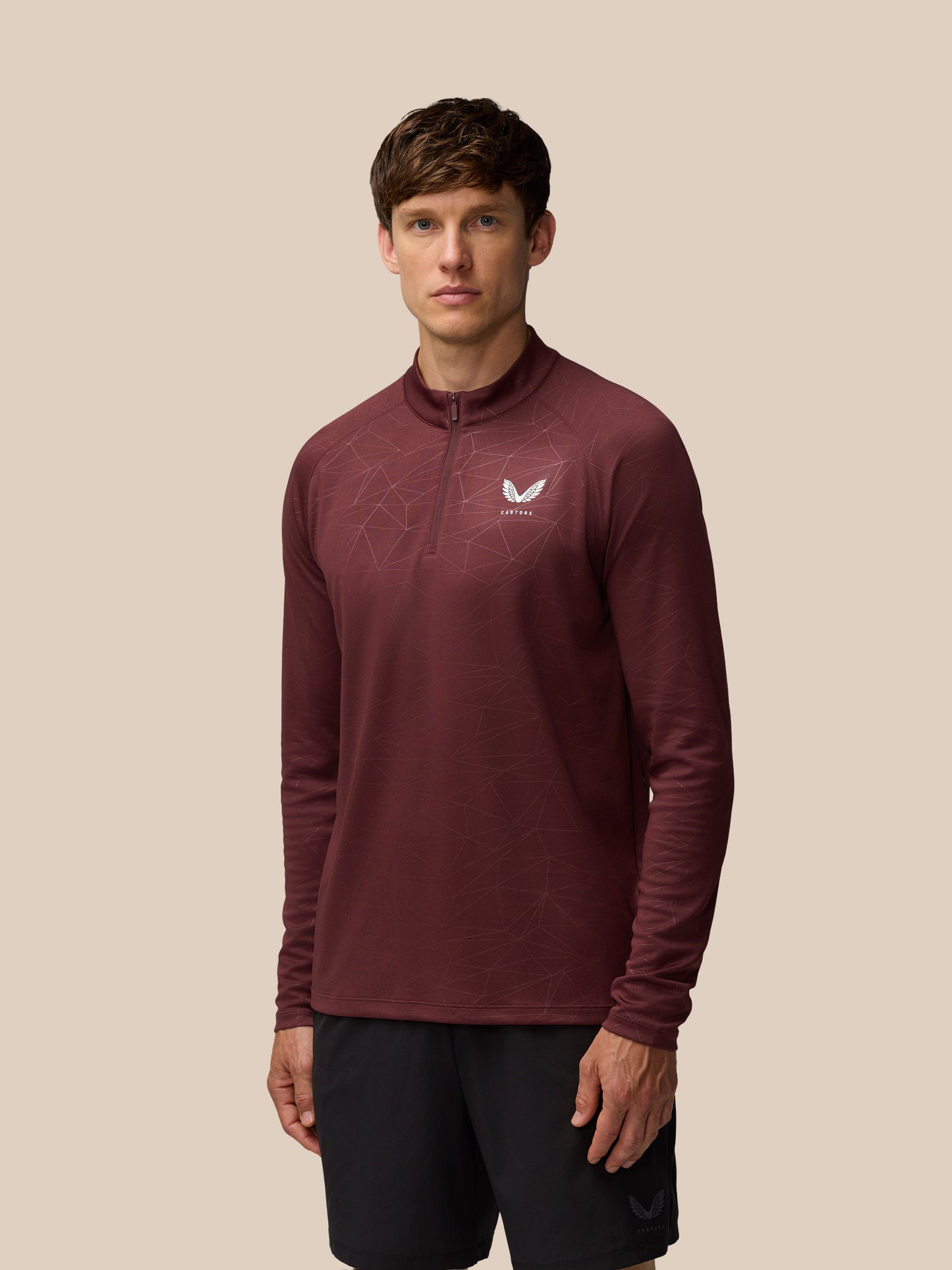 Adapt Training 1/4 Zip Top - Plum/Mint