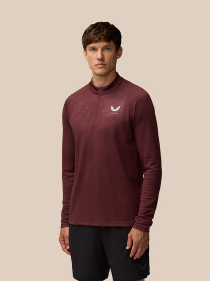 Adapt Training 1/4 Zip Top - Plum/Mint
