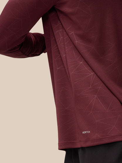 Adapt Training 1/4 Zip Top - Plum/Mint