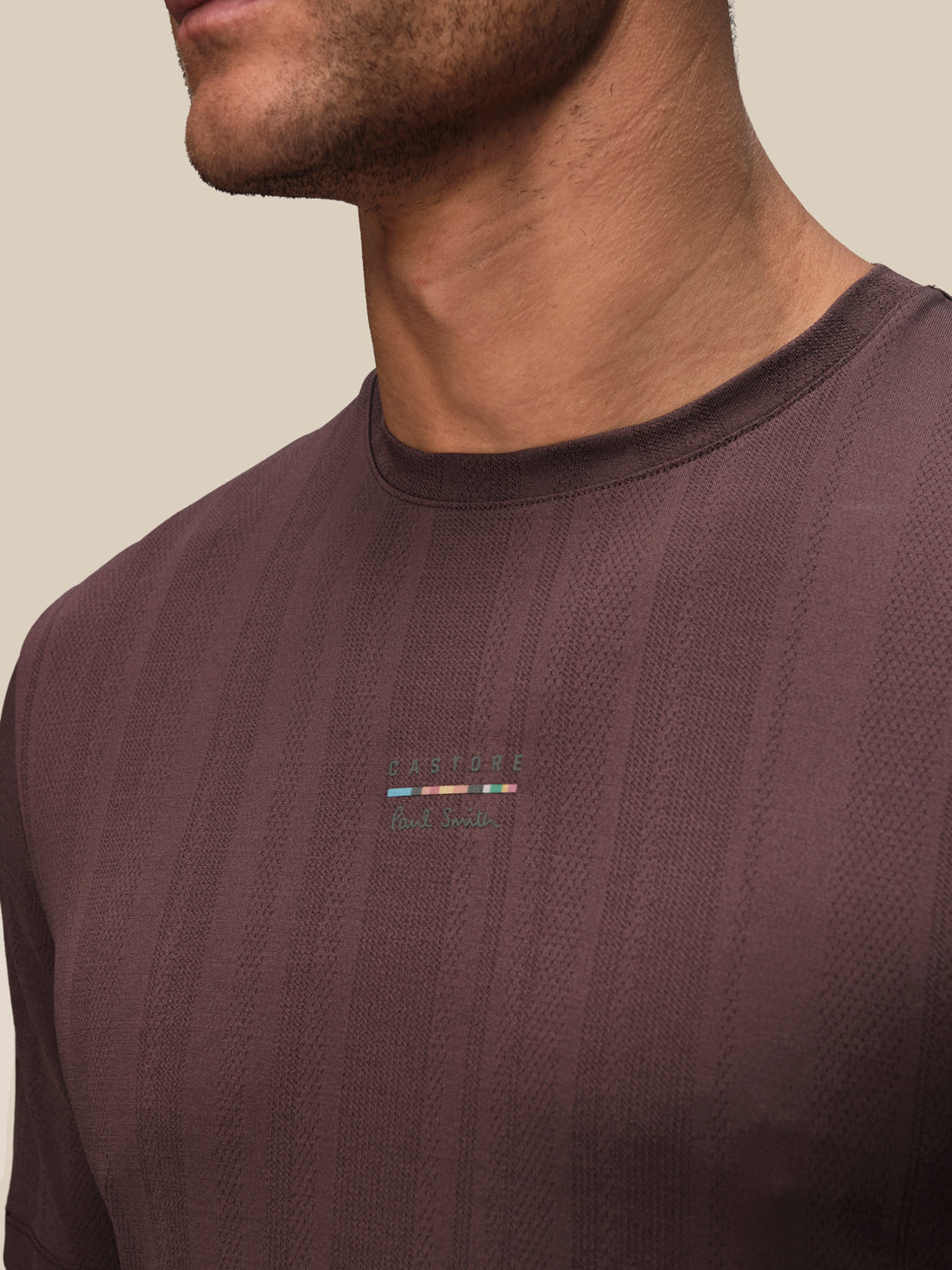 Men's Castore x Paul Smith Short Sleeve T-Shirt - Purple - Deep Damson