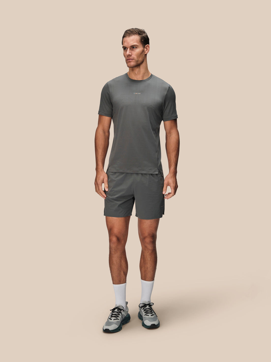 Men's Castore x Paul Smith Short Sleeve T-Shirt - Charcoal - Charcoal