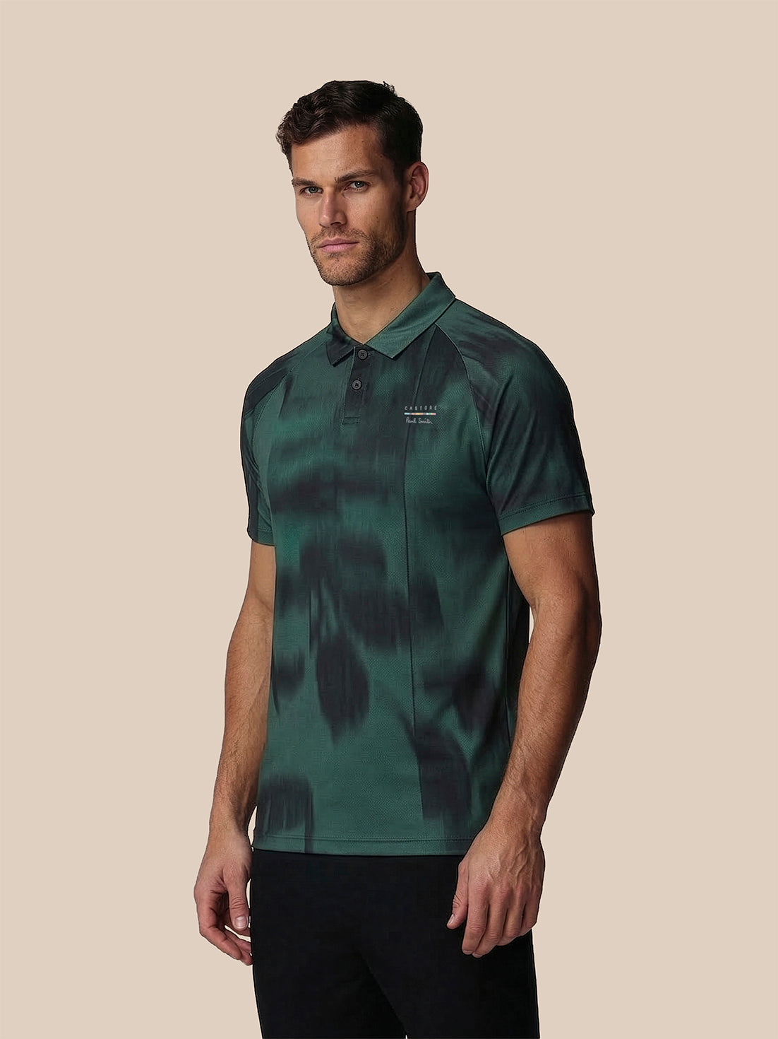 Men’s x Paul Smith Performance Printed Polo Top - Teal - Teal