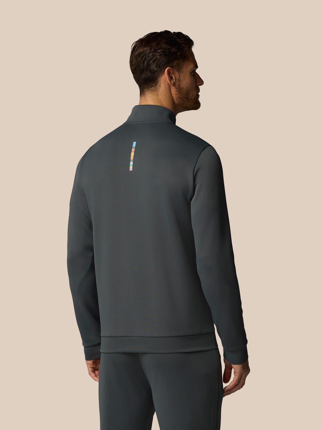 Men’s x Paul Smith Technical Quarter Zip Top - Charcoal - Charcoal