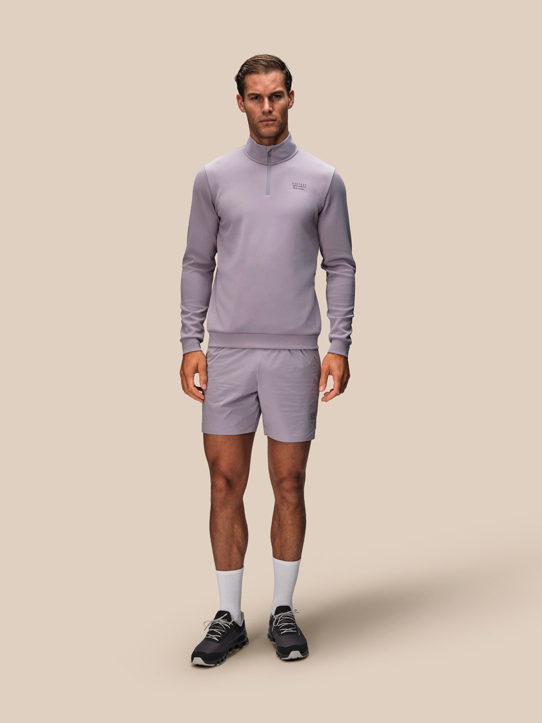 Men's Castore x Paul Smith Long Sleeve Quarter Zip - Mauve - Mauve