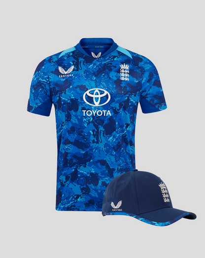Men's England Cricket 25/26 ODI Shirt + Cap