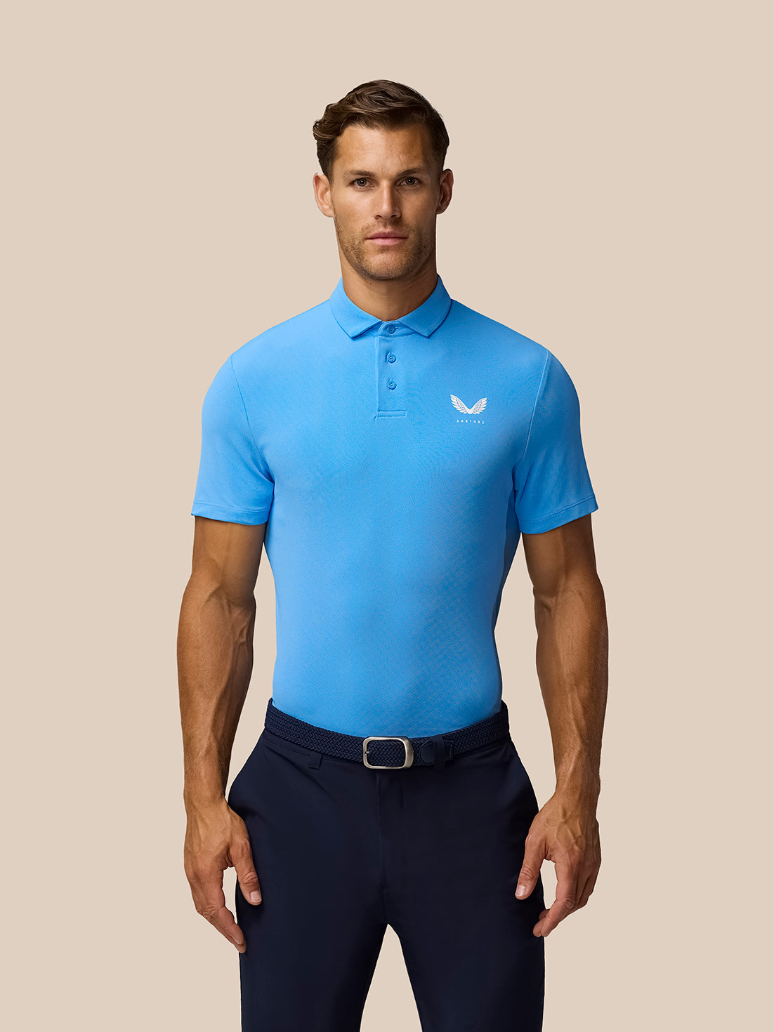 Golf Club Essential Polo - Cool Blue - Cool Blue/White