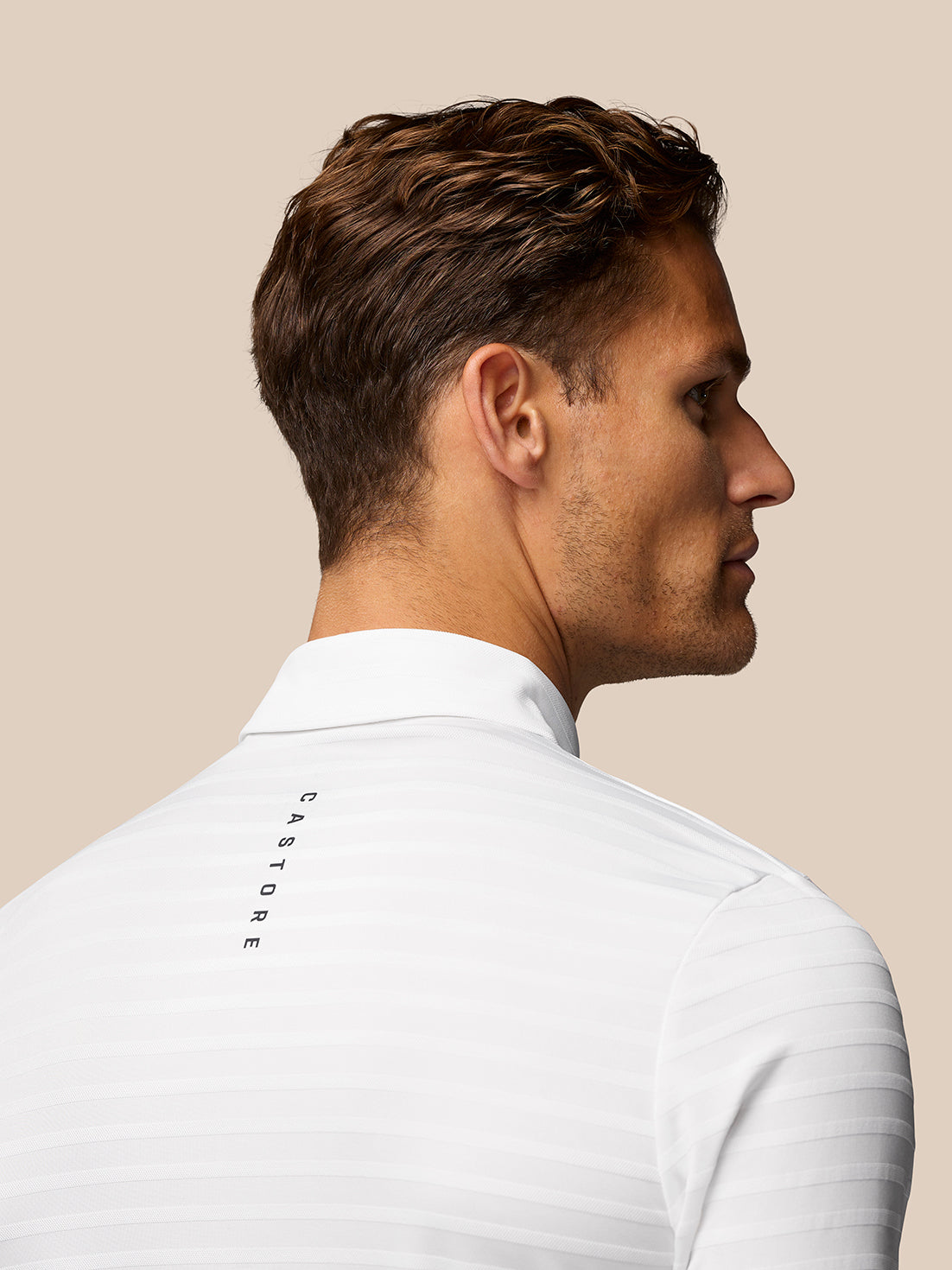 Golf Pinnacle Pique Stripe Polo - White - White