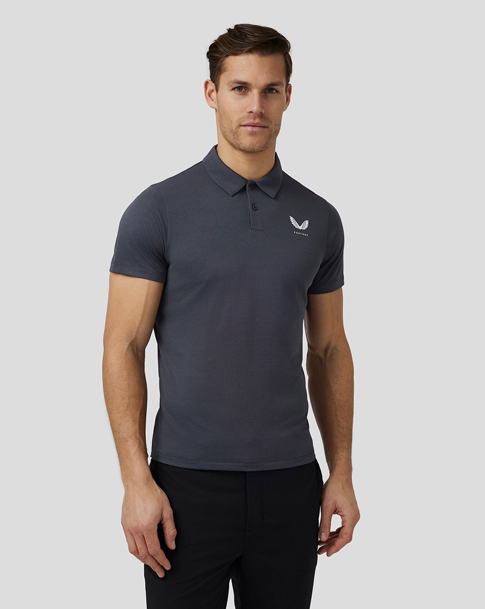 Men’s Golf Short Sleeve Pinnacle Engineered Knit Polo - Pewter