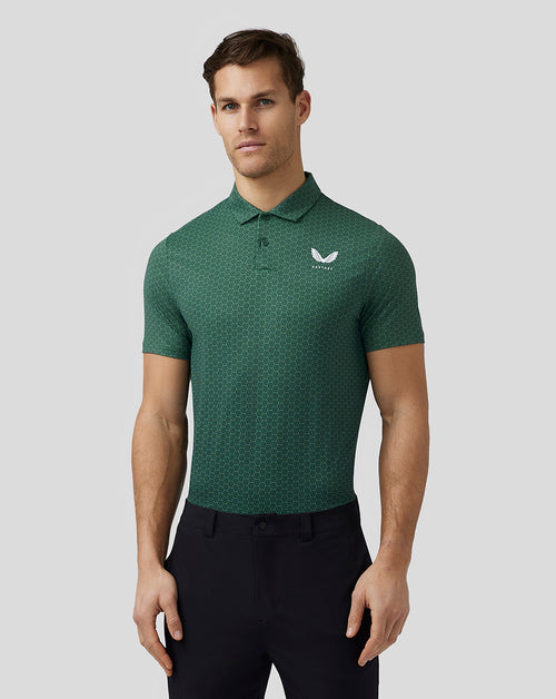 Men’S Golf Printed Polo - Green