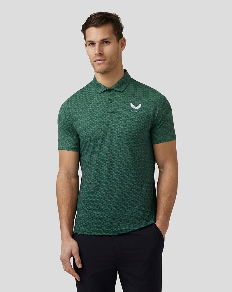 Men’s Golf Printed Polo - Green