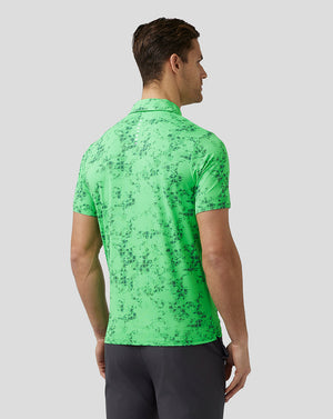 Men’S Golf Short Sleeve Geo Printed Polo - Lime