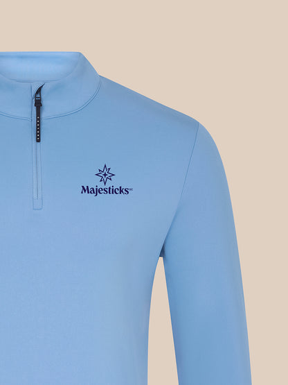 Majesticks ¼ Zip Top – Sky Blue