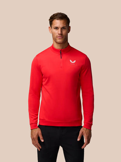Golf Club Classic 1/4 Zip Top - Poppy Red