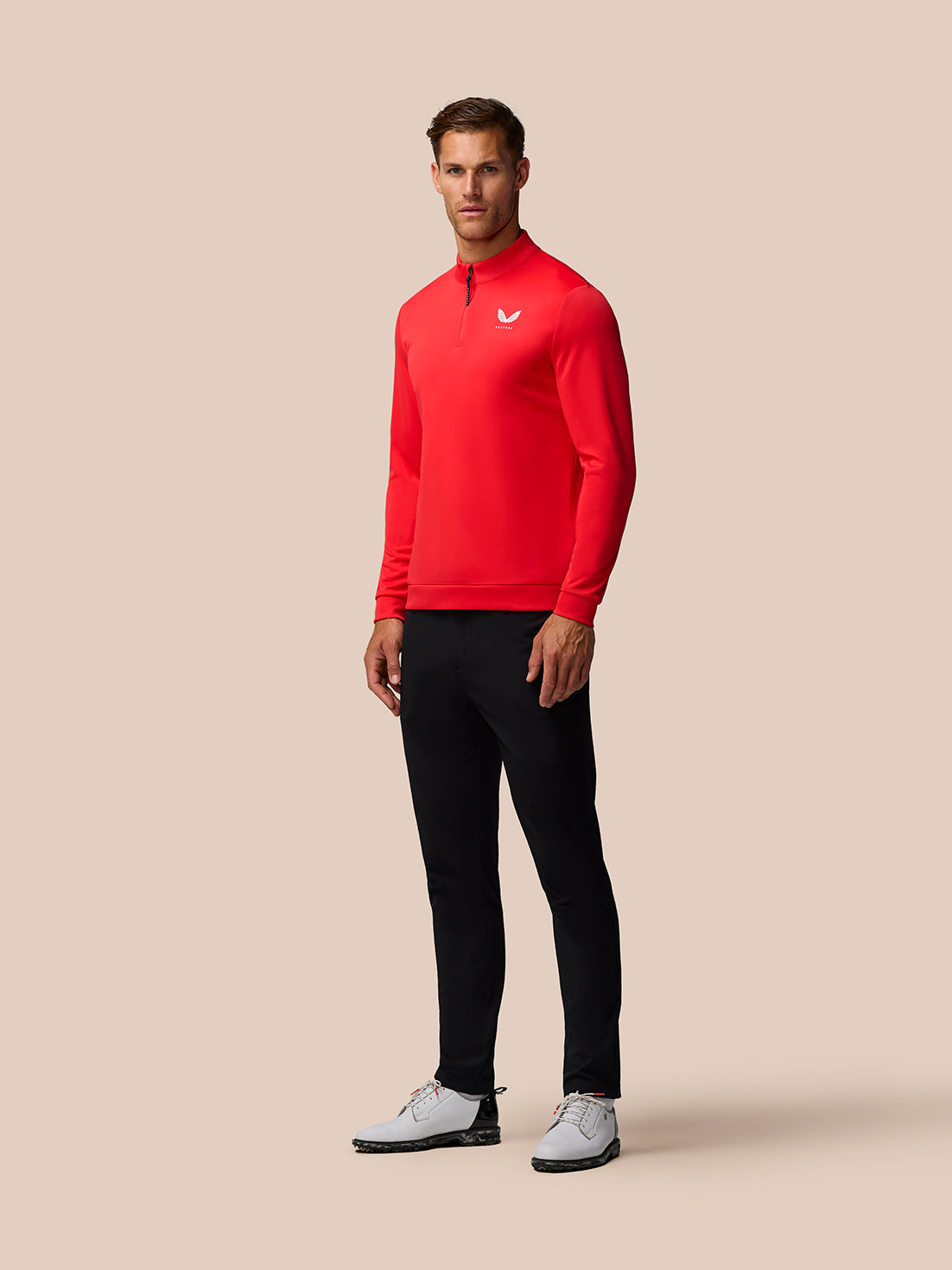 Golf Club Classic 1/4 Zip Top - Poppy Red