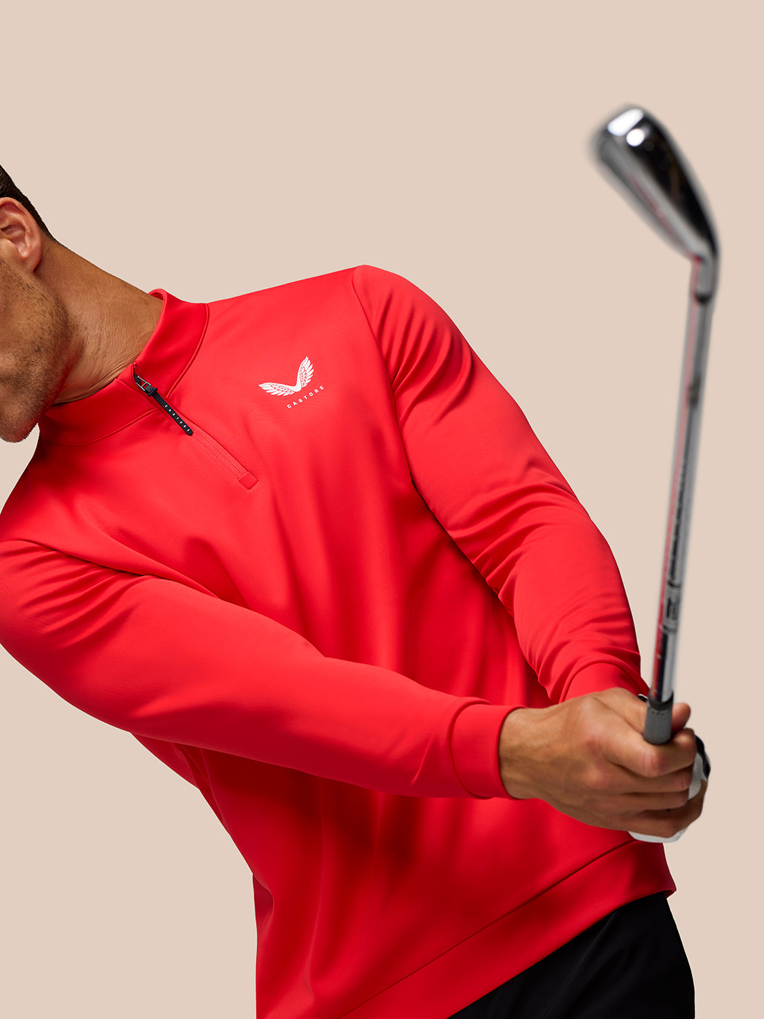 Golf Club Classic 1/4 Zip Top - Poppy Red