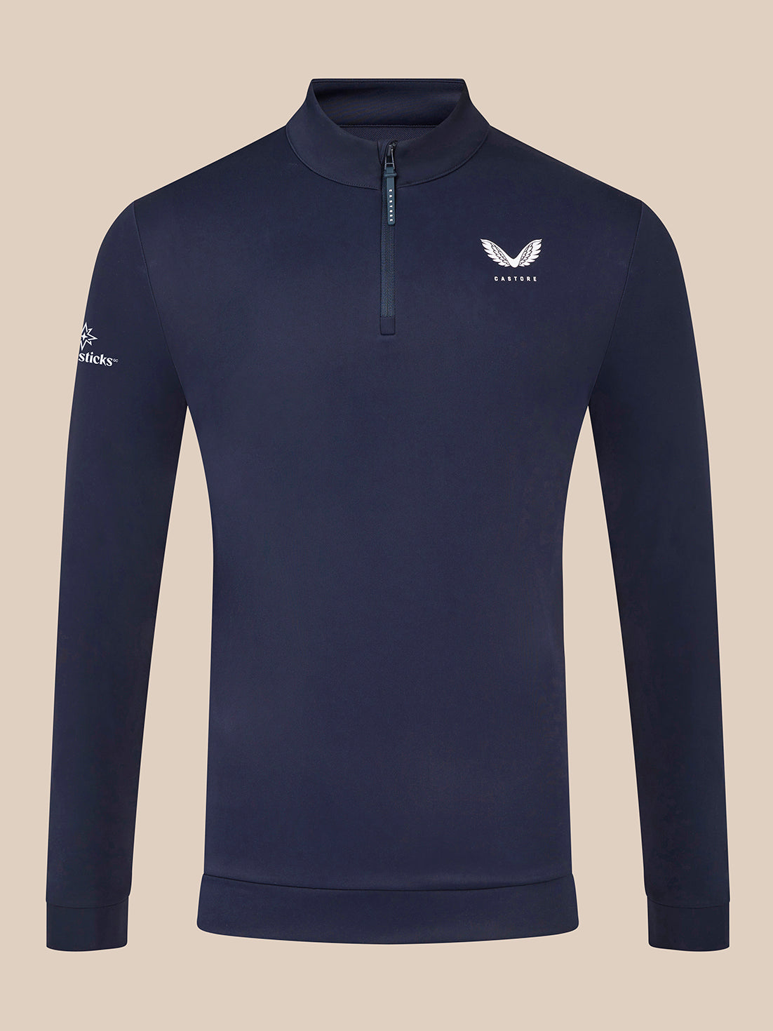 Majesticks ¼ Zip Top – Navy - Midnight Navy/White