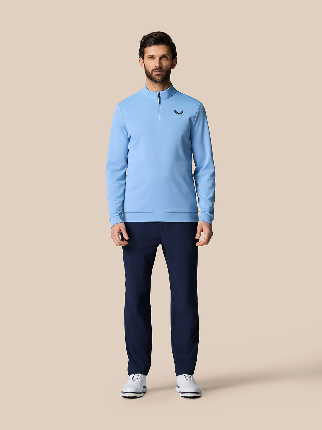 Golf Club Classic 1/4 Zip Top - Sky Blue