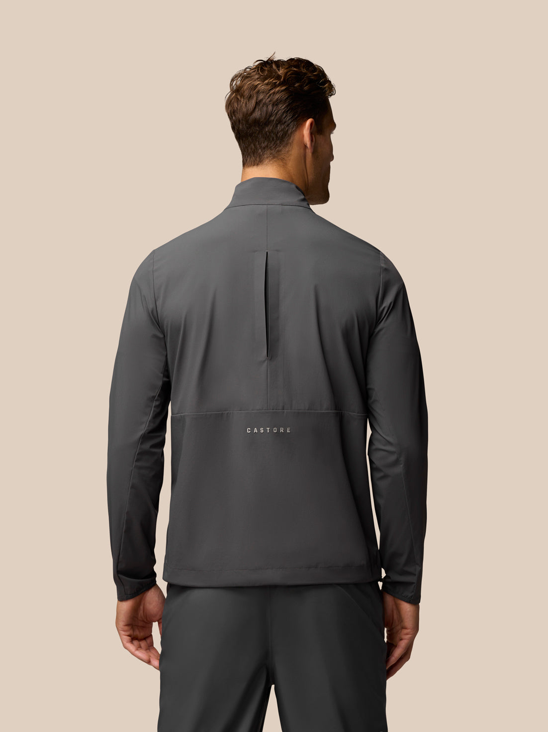 Men’s Golf Long Sleeve Flex Woven Half Zip Top - Gunmetal