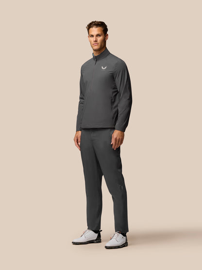 Men’s Golf Long Sleeve Flex Woven Half Zip Top - Gunmetal