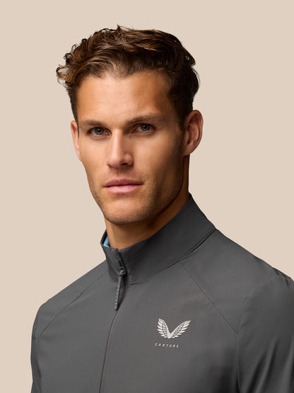 Men’s Golf Long Sleeve Flex Woven Half Zip Top - Gunmetal