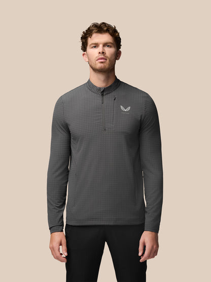 Men’s Golf Long Sleeve Flex Tech Half Zip Top – Gunmetal