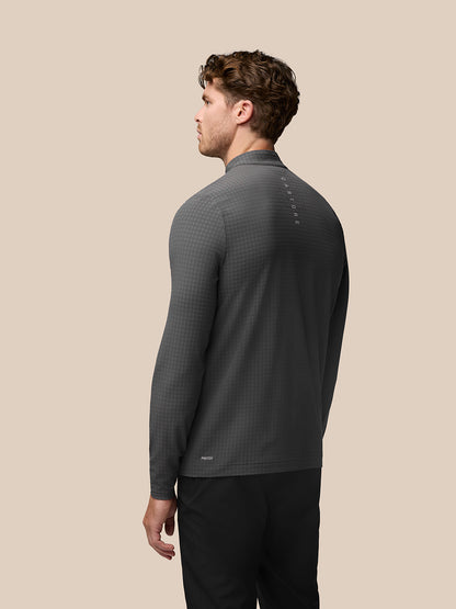 Men’s Golf Long Sleeve Flex Tech Half Zip Top – Gunmetal