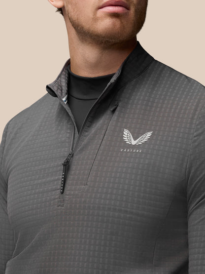 Men’s Golf Long Sleeve Flex Tech Half Zip Top – Gunmetal