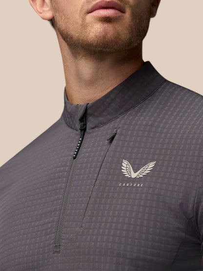 Men’s Golf Long Sleeve Flex Tech Half Zip Top – Gunmetal