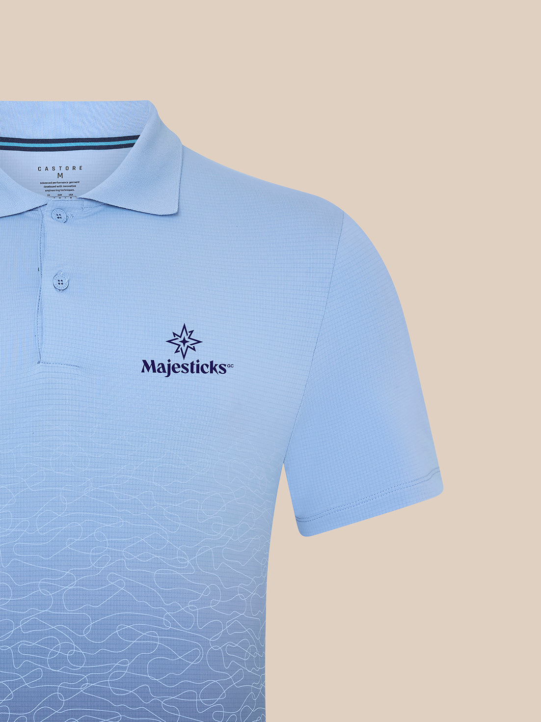 Majesticks Golf Polo – Sky Blue - Sky Blue/Midnight Navy