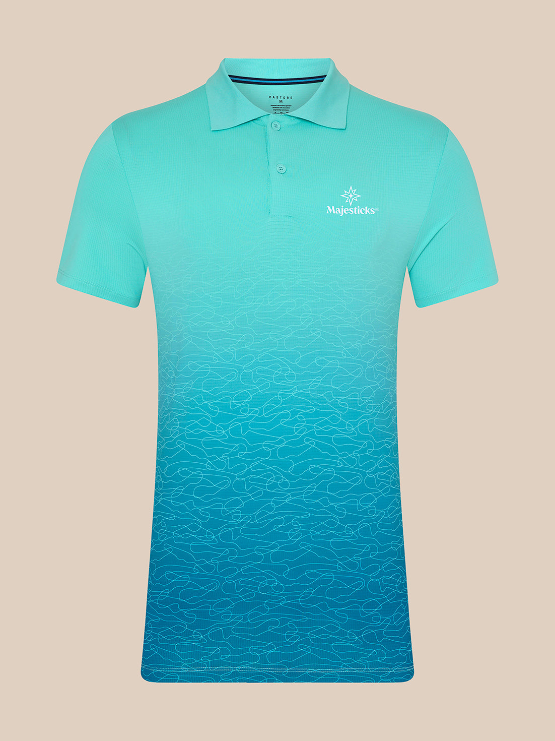 Majesticks Golf Polo – Light Aqua - Light Aqua/White