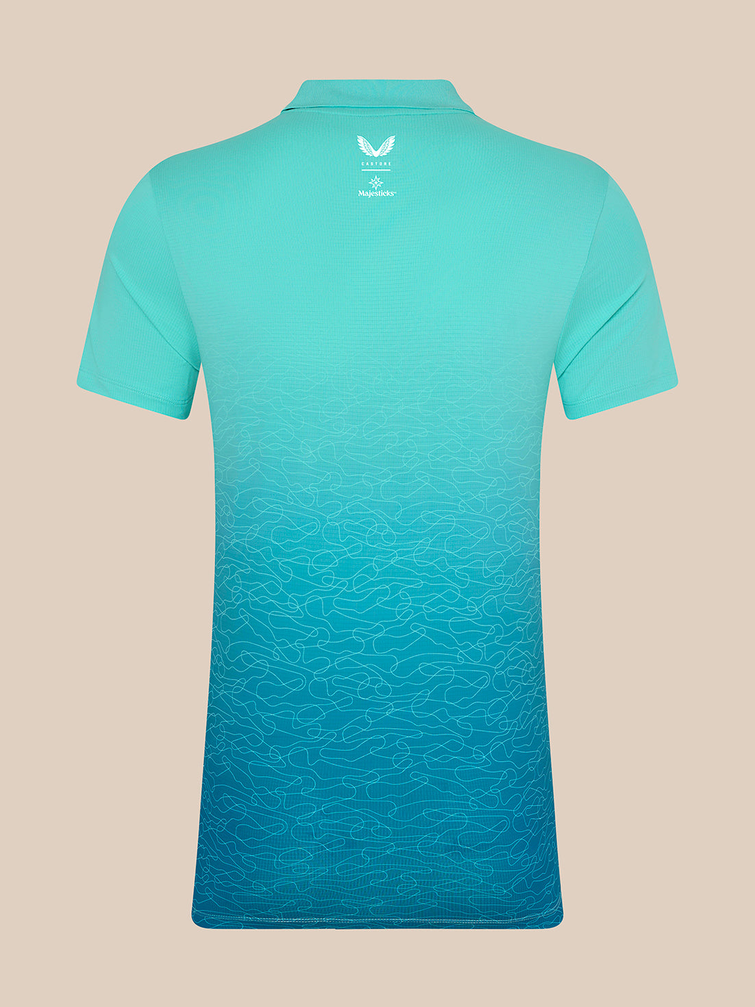 Majesticks Golf Polo – Light Aqua - Light Aqua/White