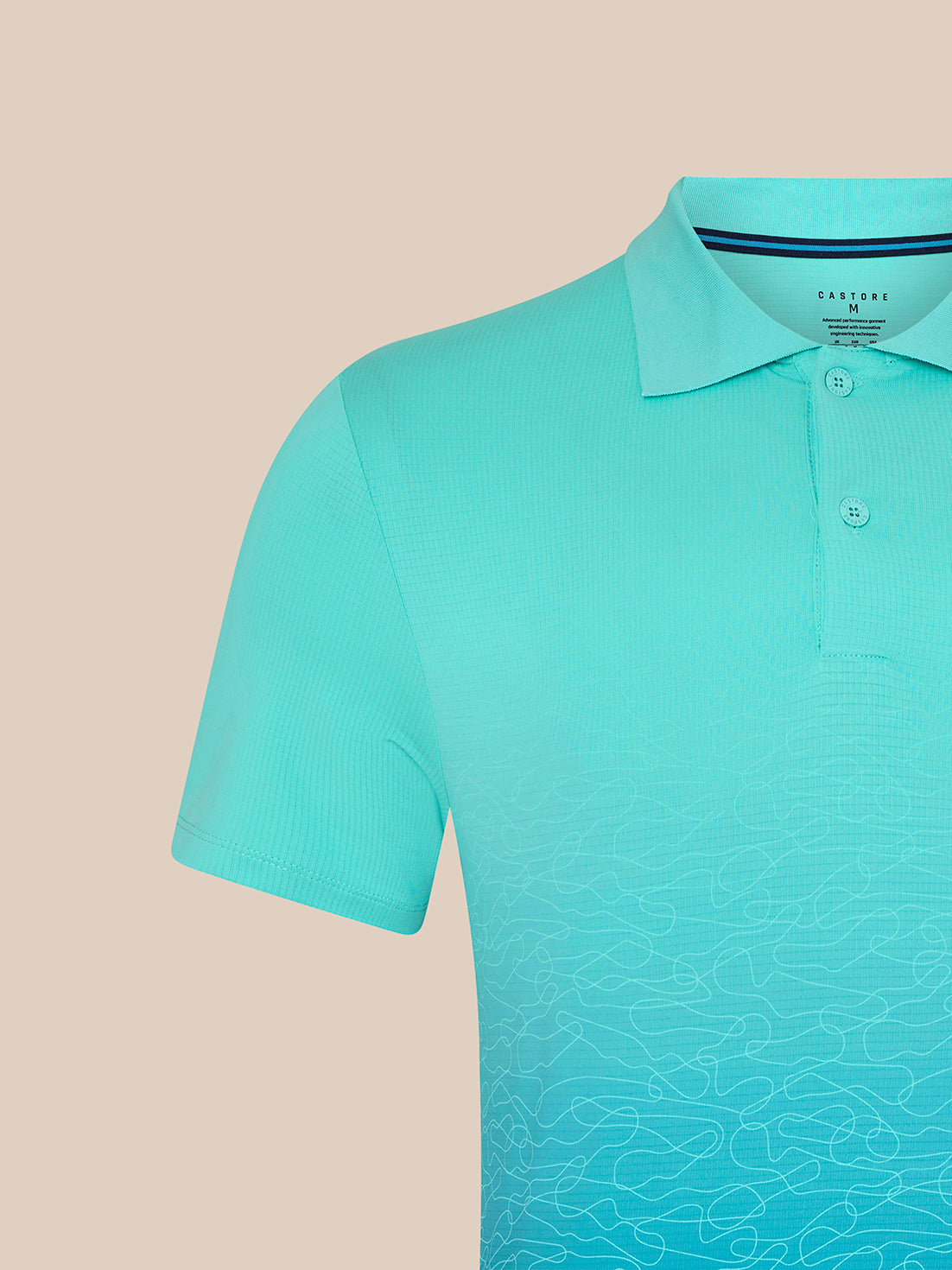 Majesticks Golf Polo – Light Aqua - Light Aqua/White