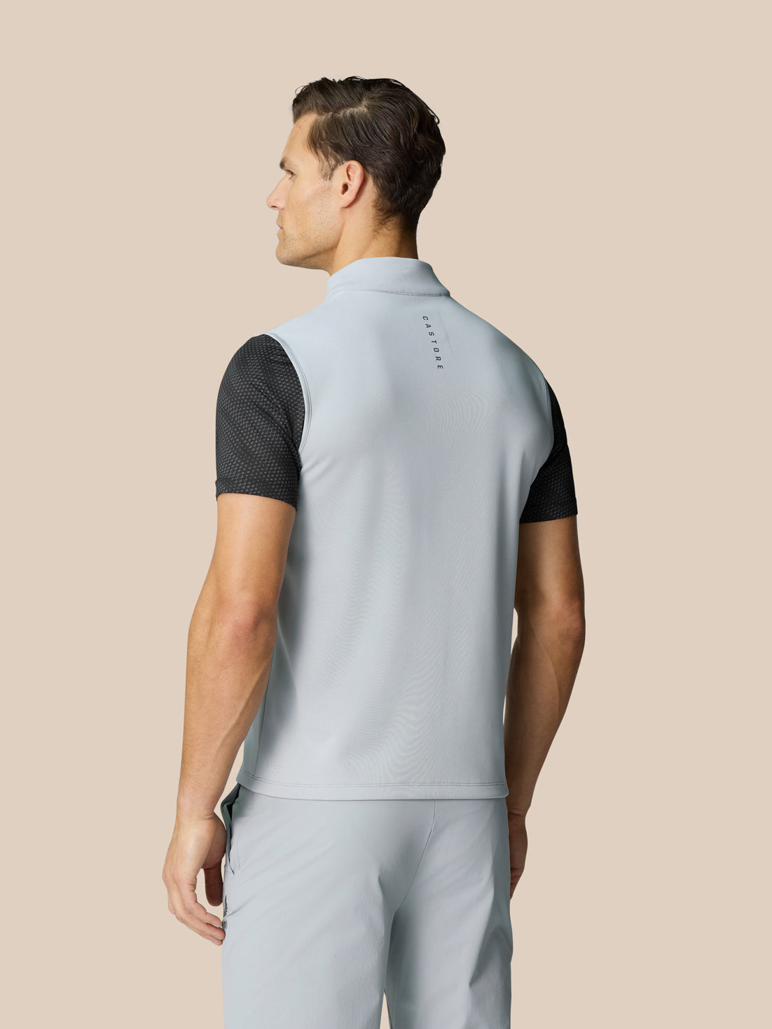 Men’s Golf Club Classic Half Zip Gilet - Mid Grey - Mid Grey